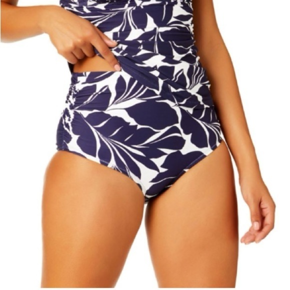 NWT Anne Cole Convertible bottoms Navy Print - Picture 2 of 8